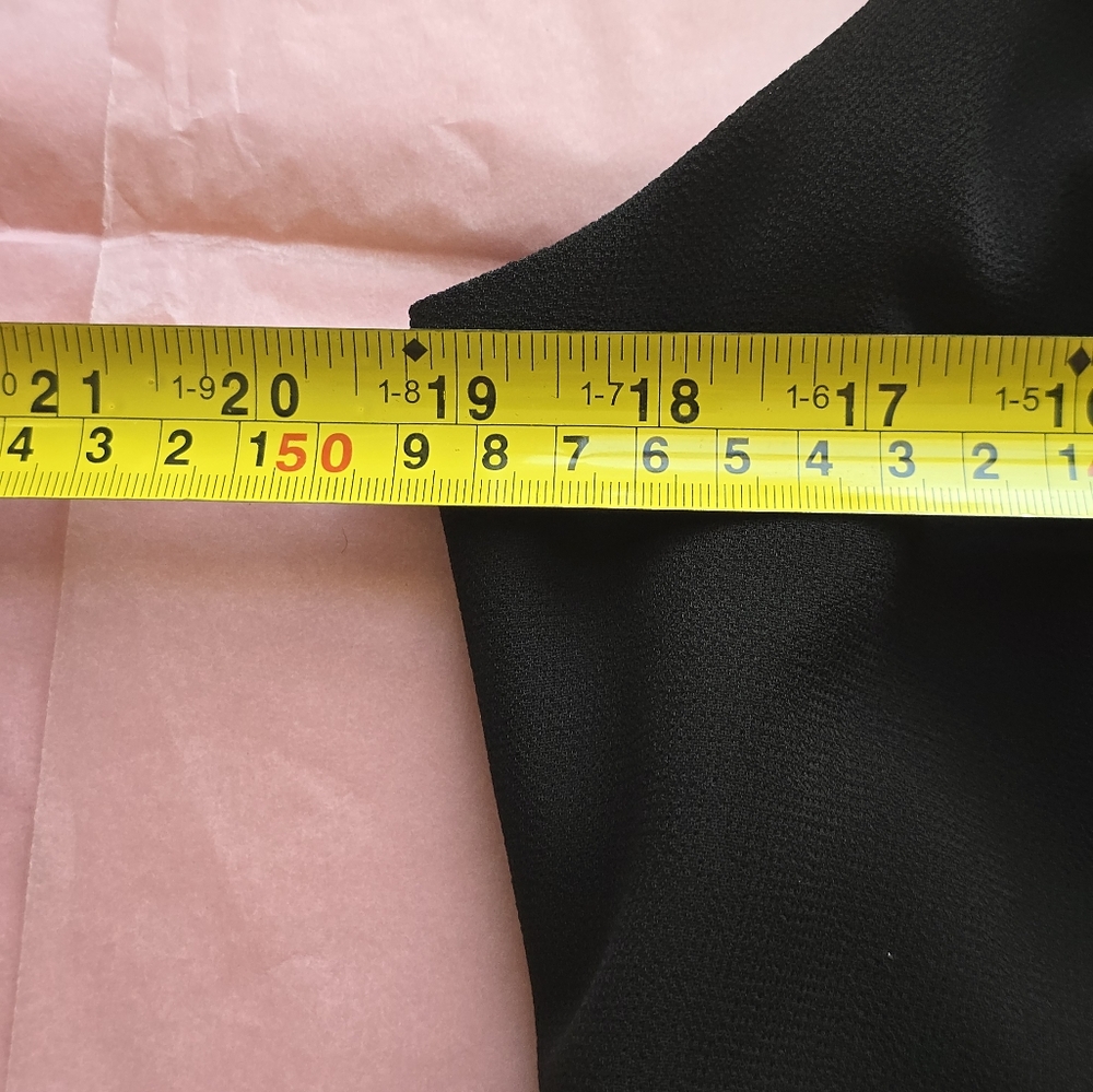 Vintage R&M Richards Black Sheath Dress 12P - Picture 6 of 8
